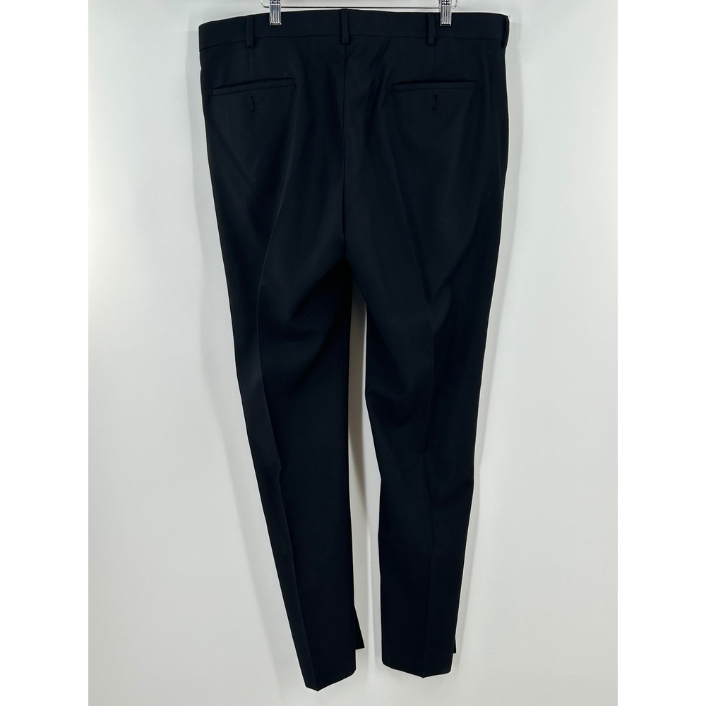 Perry Ellis Portfolio Mens Black Dress Pants Flat Front Trousers 38x32 - Picture 4 of 7